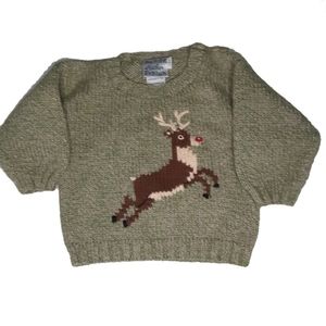 Marika Hahn ugly Christmas sweater knitted sweater green size 12m